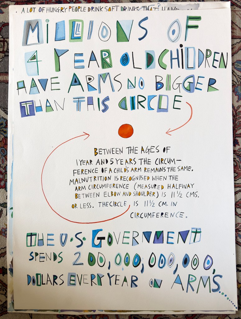 An illustrated abstract typographic poster.